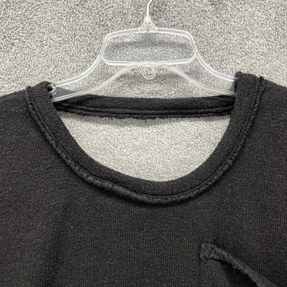 FP BEACH Sweater Womens XS Black Oversized key hole back‎ Free People pocket